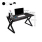 Ergonomic Home Computer Desk Trestle Gaming Desk with Metal Legs Clearhalo 'furn' 'furn_office_desk' 'Furniture' 'Office Desks' 'Office Furniture' 'office_desk' 6310189