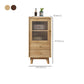 19. 7 "W Glas Paned Accent Cabinet Pine Wood 1 - Deur en 2 - Ladepas