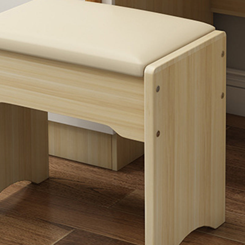 Houten ijdelheid tafel met 1 opberglade make -uptafel met spiegel