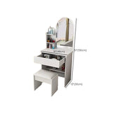 Houten ijdelheid tafel met 1 opberglade make -uptafel met spiegel