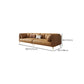 Modern Leather Pillow Top Arm Sofa Cushions Standard Sofa in Oragne Clearhalo 'furn' 'furn_sofas' 'Furniture' 'Living Room Furniture' 'Sofa' 'sofas' 6310505