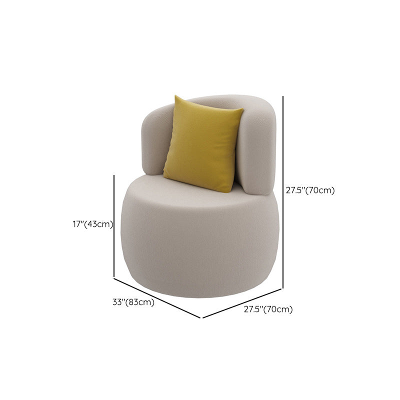 Divano moderno bianco/grigio con divano curvo con schienale stretto per appartamento