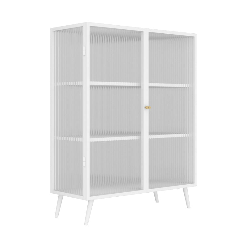 14" W Modern Storage Cabinet Glass Door Buffet Cabinet for Dining Room 39"L x 14"W x 45"H White Clearhalo 'Display & China Cabinets' 'display_china_cabinets' 'furn' 'furn_display_china_cabinets' 'Furniture' 'Kitchen & Dining Furniture' 6310581