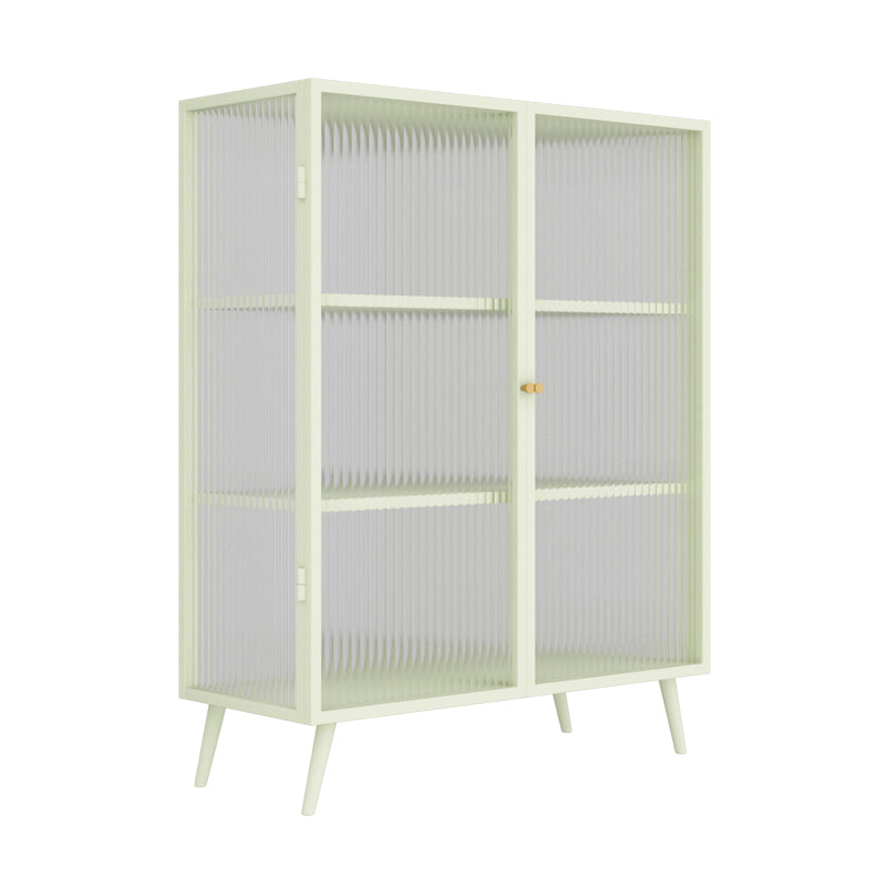 14" W Modern Storage Cabinet Glass Door Buffet Cabinet for Dining Room Off-White Clearhalo 'Display & China Cabinets' 'display_china_cabinets' 'furn' 'furn_display_china_cabinets' 'Furniture' 'Kitchen & Dining Furniture' 6310585