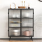 14" W Modern Storage Cabinet Glass Door Buffet Cabinet for Dining Room Clearhalo 'Display & China Cabinets' 'display_china_cabinets' 'furn' 'furn_display_china_cabinets' 'Furniture' 'Kitchen & Dining Furniture' 6310592