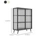 14" W Modern Storage Cabinet Glass Door Buffet Cabinet for Dining Room Clearhalo 'Display & China Cabinets' 'display_china_cabinets' 'furn' 'furn_display_china_cabinets' 'Furniture' 'Kitchen & Dining Furniture' 6310594