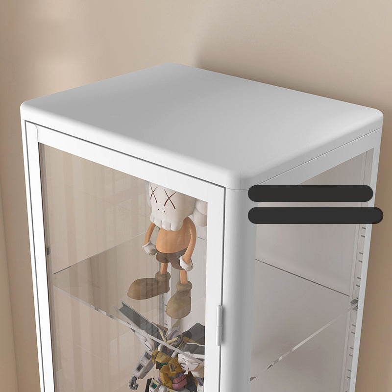 産業用金属キュリオキャビネットガラスのドアは、3つの棚でキャビネットを表示します