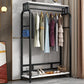 Modern Metal Entryway Kit Hanging Rail and 2 Storage Shelving Coat Hanger 39.5"L x 16"W x 59"H Black Clearhalo 'Entry & Mudroom Furniture' 'furn' 'furn_hall_tree_coat_racks' 'Furniture' 'Hall Trees & Coat Racks' 'hall_tree_coat_racks' 6310711