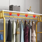 Modern Metal Entryway Kit Hanging Rail and 2 Storage Shelving Coat Hanger Clearhalo 'Entry & Mudroom Furniture' 'furn' 'furn_hall_tree_coat_racks' 'Furniture' 'Hall Trees & Coat Racks' 'hall_tree_coat_racks' 6310727