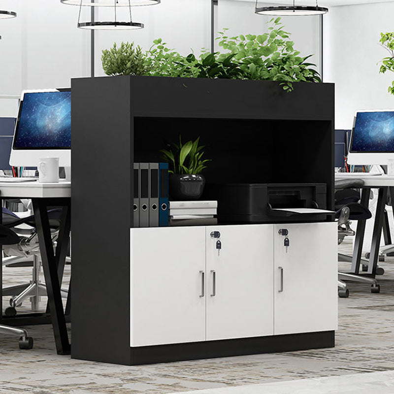 Archivo de estantes de almacenamiento lateral Bloqueo de madera Archivo moderno