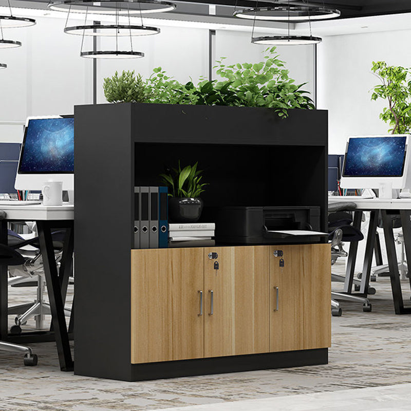 Archivo de estantes de almacenamiento lateral Bloqueo de madera Archivo moderno