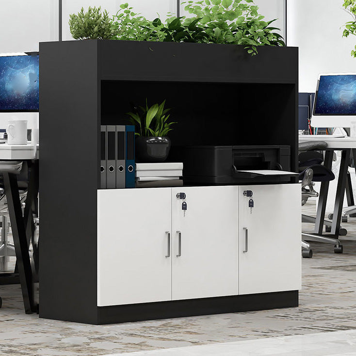 Archivo de estantes de almacenamiento lateral Bloqueo de madera Archivo moderno