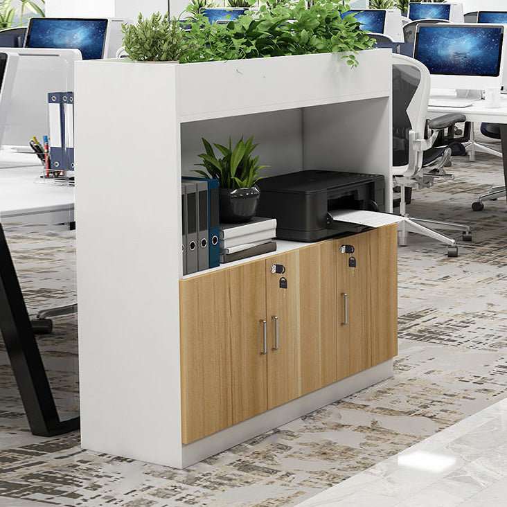 Archivo de estantes de almacenamiento lateral Bloqueo de madera Archivo moderno