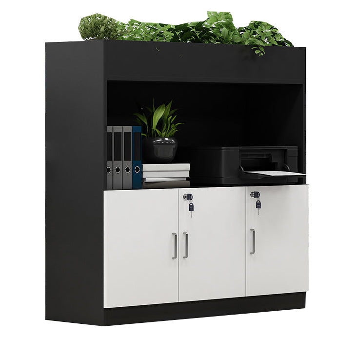 Archivo de estantes de almacenamiento lateral Bloqueo de madera Archivo moderno