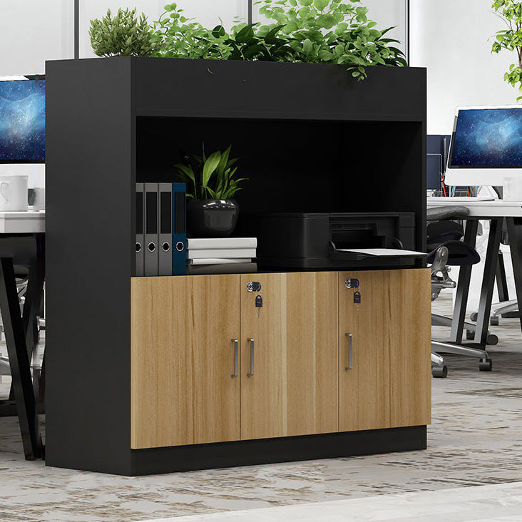 Archivo de estantes de almacenamiento lateral Bloqueo de madera Archivo moderno
