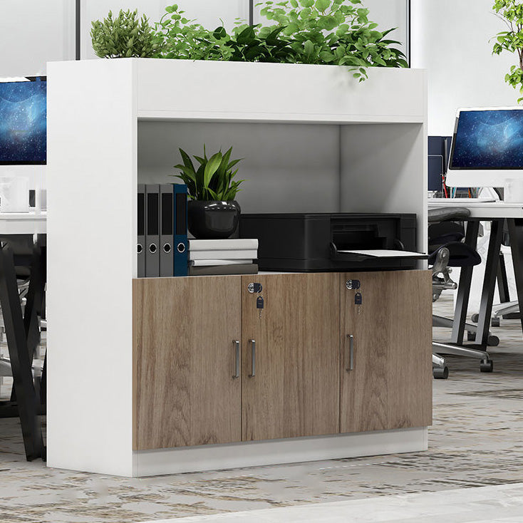 Archivo de estantes de almacenamiento lateral Bloqueo de madera Archivo moderno