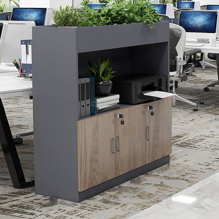 Archivo de estantes de almacenamiento lateral Bloqueo de madera Archivo moderno