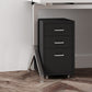Traditional Steel Cabinet with Drawers and Pedestal Vertical Filing Cabinet Black 3 Clearhalo 'Filing Cabinets' 'filling_cabinets' 'furn' 'furn_filling_cabinets' 'Furniture' 'Office Furniture' 6311004