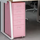 Traditional Steel Cabinet with Drawers and Pedestal Vertical Filing Cabinet Pink 5 Clearhalo 'Filing Cabinets' 'filling_cabinets' 'furn' 'furn_filling_cabinets' 'Furniture' 'Office Furniture' 6311008