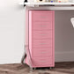 Traditional Steel Cabinet with Drawers and Pedestal Vertical Filing Cabinet Pink 6 Clearhalo 'Filing Cabinets' 'filling_cabinets' 'furn' 'furn_filling_cabinets' 'Furniture' 'Office Furniture' 6311015