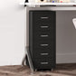 Traditional Steel Cabinet with Drawers and Pedestal Vertical Filing Cabinet Black 6 Clearhalo 'Filing Cabinets' 'filling_cabinets' 'furn' 'furn_filling_cabinets' 'Furniture' 'Office Furniture' 6311016
