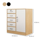 Nordic Style Filing Cabinet Color Block Drawers Wood File Cabinet for Home Office