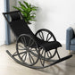 Rattan Modern Rocking Chair Woven Rope Rocker Chair in Black Black Clearhalo 'Chairs & Seating' 'furn' 'furn_rocking_chairs' 'Furniture' 'Living Room Furniture' 'Rocking Chairs' 'rocking_chairs' 6311092