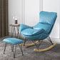 Modern Rocker Tapsted Cushions Cushions Wingback Glider con pierna oscura