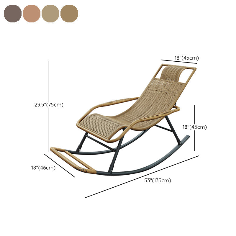 Chaise de culbuteur inclinable moderne chaise à bascule en osier pour décoration intérieure