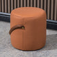 Modern Orange Pouf Round Scratch Resistant Pouf for Living Room 13"L x 13"W x 16"H Orange 1 Piece Clearhalo 'furn' 'furn_ottomans_poufs' 'Furniture' 'Living Room Furniture' 'Ottomans & Poufs' 'ottomans_poufs' 6311166