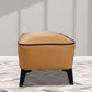 Mid-Century Modern Pouf Ottoman Faux Leather Upholstered Square Ottoman with Chair Legs Clearhalo 'furn' 'furn_ottomans_poufs' 'Furniture' 'Living Room Furniture' 'Ottomans & Poufs' 'ottomans_poufs' 6311223