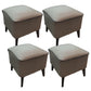 Mid-Century Modern Pouf Ottoman Faux Leather Upholstered Square Ottoman with Chair Legs Dark Gray 4 Piece Set Clearhalo 'furn' 'furn_ottomans_poufs' 'Furniture' 'Living Room Furniture' 'Ottomans & Poufs' 'ottomans_poufs' 6311228