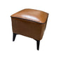 Mid-Century Modern Pouf Ottoman Faux Leather Upholstered Square Ottoman with Chair Legs Tan 1 Piece Clearhalo 'furn' 'furn_ottomans_poufs' 'Furniture' 'Living Room Furniture' 'Ottomans & Poufs' 'ottomans_poufs' 6311229