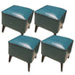 Mid-Century Modern Pouf Ottoman Faux Leather Upholstered Square Ottoman with Chair Legs Dark Green 4 Piece Set Clearhalo 'furn' 'furn_ottomans_poufs' 'Furniture' 'Living Room Furniture' 'Ottomans & Poufs' 'ottomans_poufs' 6311234