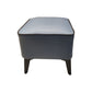 Mid-Century Modern Pouf Ottoman Faux Leather Upholstered Square Ottoman with Chair Legs Blue Gray 1 Piece Clearhalo 'furn' 'furn_ottomans_poufs' 'Furniture' 'Living Room Furniture' 'Ottomans & Poufs' 'ottomans_poufs' 6311235