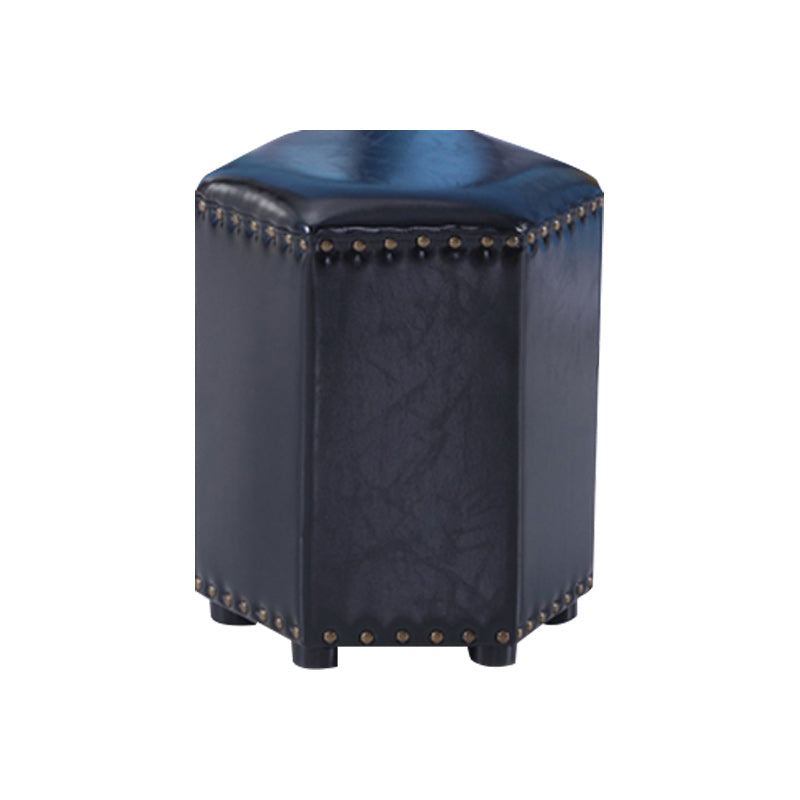 Yellow Modern Standard Leather Specialty Standard for Living Room 14"L x 14"W x 16.5"H Black 1 Piece Clearhalo 'furn' 'furn_ottomans_poufs' 'Furniture' 'Living Room Furniture' 'Ottomans & Poufs' 'ottomans_poufs' 6311350