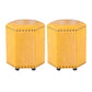 Yellow Modern Standard Leather Specialty Standard for Living Room 14"L x 14"W x 16.5"H Yellow 2 Piece Set Clearhalo 'furn' 'furn_ottomans_poufs' 'Furniture' 'Living Room Furniture' 'Ottomans & Poufs' 'ottomans_poufs' 6311358