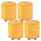 Yellow Modern Standard Leather Specialty Standard for Living Room 14"L x 14"W x 16.5"H Yellow 4 Piece Set Clearhalo 'furn' 'furn_ottomans_poufs' 'Furniture' 'Living Room Furniture' 'Ottomans & Poufs' 'ottomans_poufs' 6311360