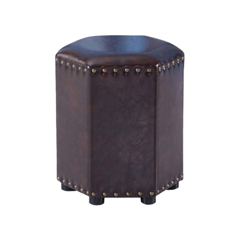 Yellow Modern Standard Leather Specialty Standard for Living Room 14"L x 14"W x 16.5"H Coffee 1 Piece Clearhalo 'furn' 'furn_ottomans_poufs' 'Furniture' 'Living Room Furniture' 'Ottomans & Poufs' 'ottomans_poufs' 6311362