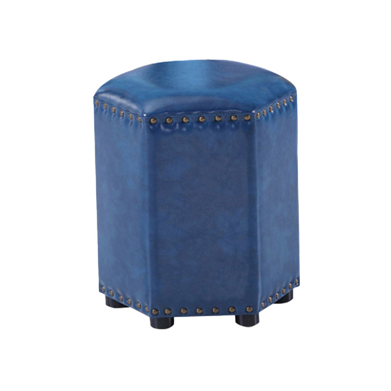 Yellow Modern Standard Leather Specialty Standard for Living Room 14"L x 14"W x 16.5"H Peacock Blue 1 Piece Clearhalo 'furn' 'furn_ottomans_poufs' 'Furniture' 'Living Room Furniture' 'Ottomans & Poufs' 'ottomans_poufs' 6311366