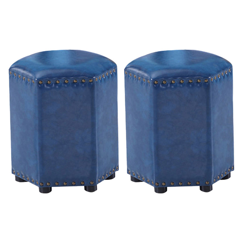 Yellow Modern Standard Leather Specialty Standard for Living Room 14"L x 14"W x 16.5"H Peacock Blue 2 Piece Set Clearhalo 'furn' 'furn_ottomans_poufs' 'Furniture' 'Living Room Furniture' 'Ottomans & Poufs' 'ottomans_poufs' 6311367