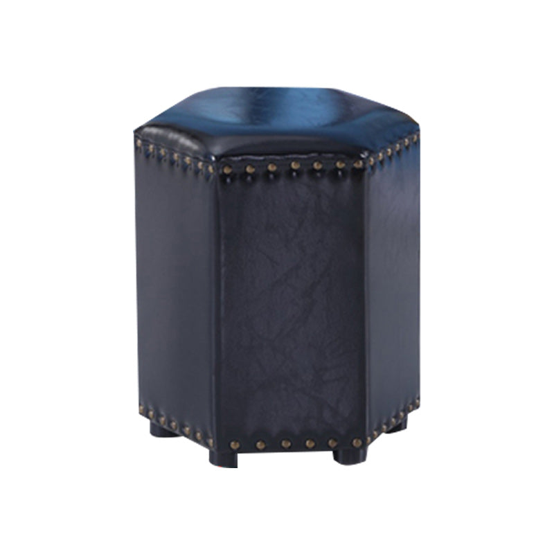 Yellow Modern Standard Leather Specialty Standard for Living Room 13"L x 13"W x 14"H Black 1 Piece Clearhalo 'furn' 'furn_ottomans_poufs' 'Furniture' 'Living Room Furniture' 'Ottomans & Poufs' 'ottomans_poufs' 6311369