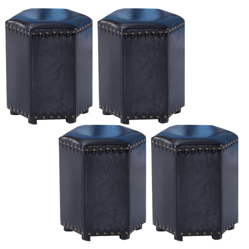 Yellow Modern Standard Leather Specialty Standard for Living Room 13"L x 13"W x 14"H Black 4 Piece Set Clearhalo 'furn' 'furn_ottomans_poufs' 'Furniture' 'Living Room Furniture' 'Ottomans & Poufs' 'ottomans_poufs' 6311371