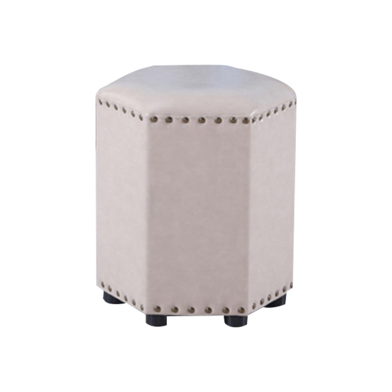 Yellow Modern Standard Leather Specialty Standard for Living Room 13"L x 13"W x 14"H Grey 1 Piece Clearhalo 'furn' 'furn_ottomans_poufs' 'Furniture' 'Living Room Furniture' 'Ottomans & Poufs' 'ottomans_poufs' 6311372