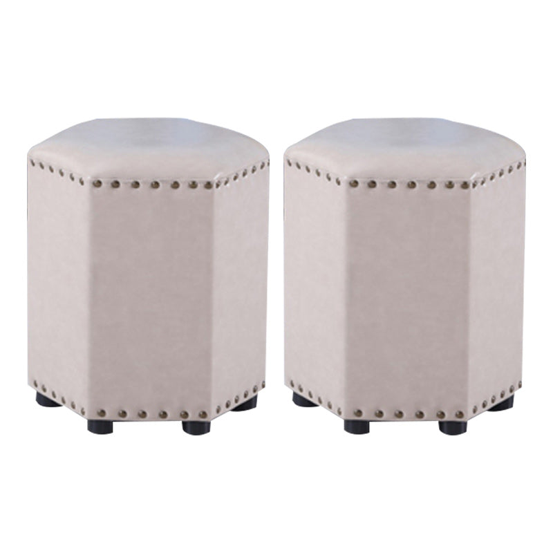 Yellow Modern Standard Leather Specialty Standard for Living Room 13"L x 13"W x 14"H Grey 2 Piece Set Clearhalo 'furn' 'furn_ottomans_poufs' 'Furniture' 'Living Room Furniture' 'Ottomans & Poufs' 'ottomans_poufs' 6311373