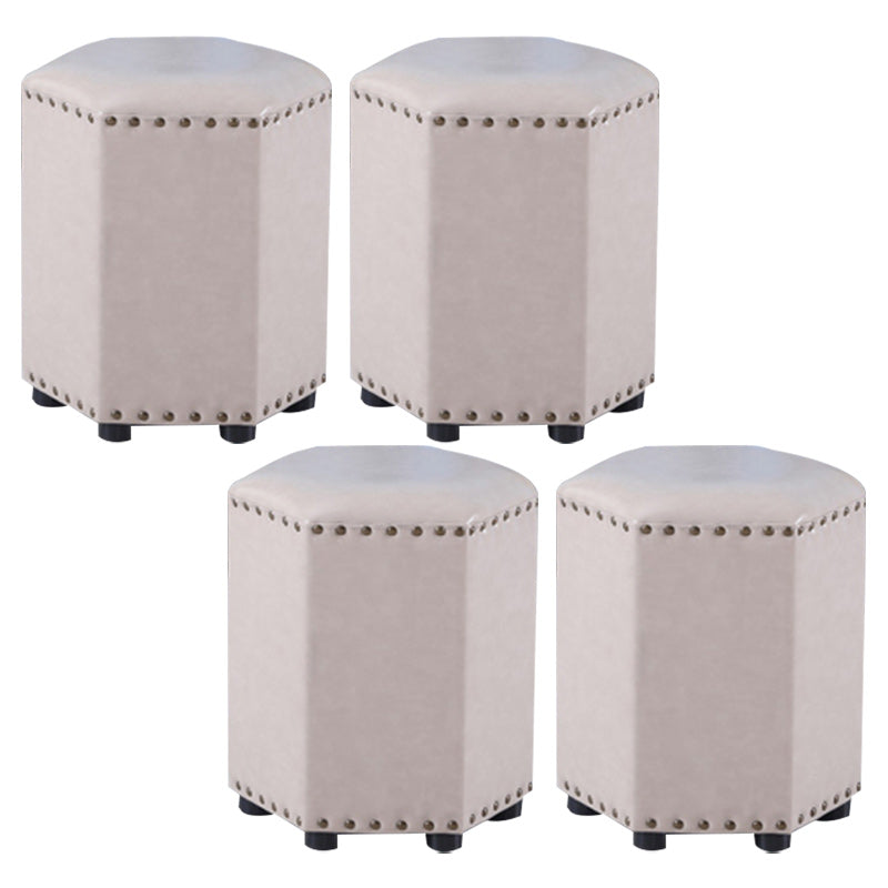 Yellow Modern Standard Leather Specialty Standard for Living Room 13"L x 13"W x 14"H Grey 4 Piece Set Clearhalo 'furn' 'furn_ottomans_poufs' 'Furniture' 'Living Room Furniture' 'Ottomans & Poufs' 'ottomans_poufs' 6311374