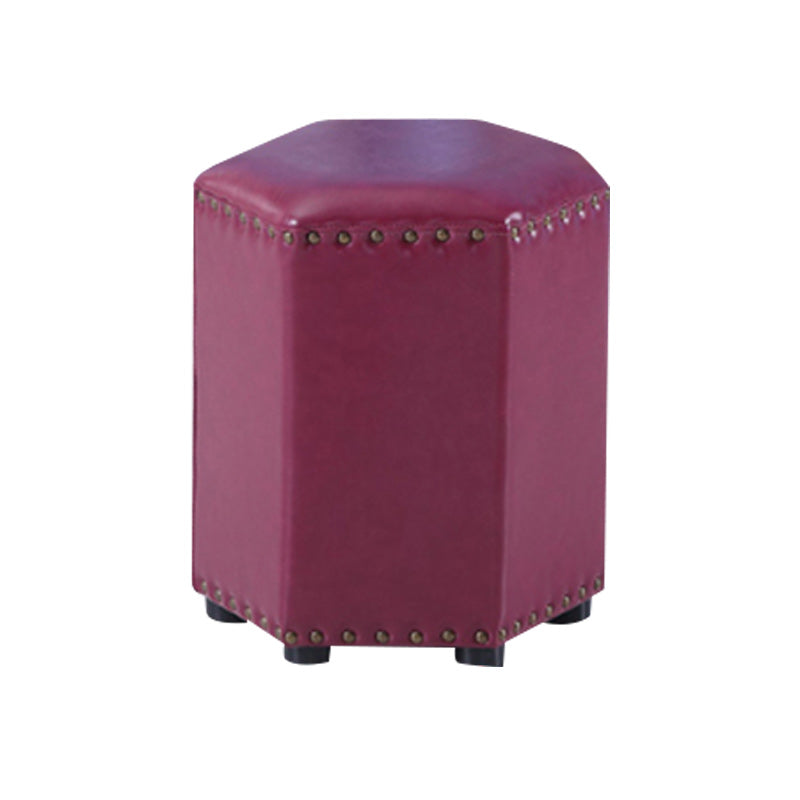 Yellow Modern Standard Leather Specialty Standard for Living Room 13"L x 13"W x 14"H Red 1 Piece Clearhalo 'furn' 'furn_ottomans_poufs' 'Furniture' 'Living Room Furniture' 'Ottomans & Poufs' 'ottomans_poufs' 6311375