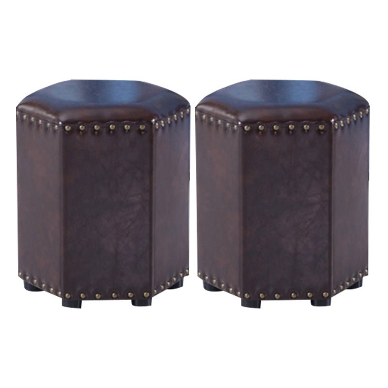 Yellow Modern Standard Leather Specialty Standard for Living Room 13"L x 13"W x 14"H Coffee 2 Piece Set Clearhalo 'furn' 'furn_ottomans_poufs' 'Furniture' 'Living Room Furniture' 'Ottomans & Poufs' 'ottomans_poufs' 6311382