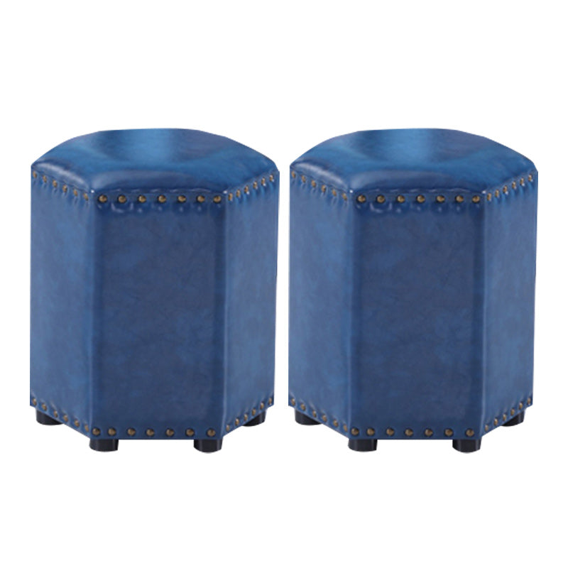 Yellow Modern Standard Leather Specialty Standard for Living Room 13"L x 13"W x 14"H Peacock Blue 2 Piece Set Clearhalo 'furn' 'furn_ottomans_poufs' 'Furniture' 'Living Room Furniture' 'Ottomans & Poufs' 'ottomans_poufs' 6311385