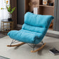 Modern Rocker Upholstered Tufted Cushion Rocking Chair with Dark Leg Blue Clearhalo 'Chairs & Seating' 'furn' 'furn_rocking_chairs' 'Furniture' 'Living Room Furniture' 'Rocking Chairs' 'rocking_chairs' 6312418